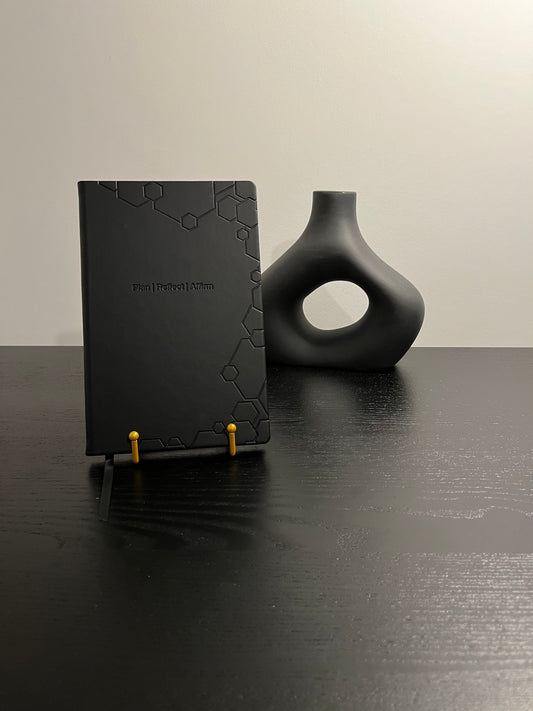 Onyx Black Luxury Lined Notebook